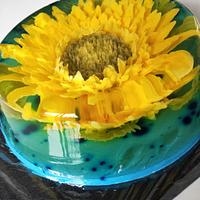 Sunflower jelly 3D gelatin flowers