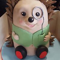 3D cartoon hedgehog cake