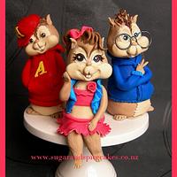 Chipmunks: Alvin, Simon & Britany Cake for Ateeshaa ~