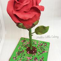 Red Valentine rose
