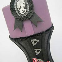 Gothic Corset Ruffle Dress Cake