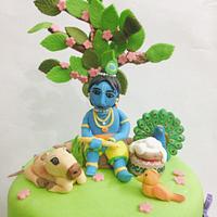 little Krishna - vrindavan cake 