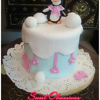 Frozen Cake-Love Penguin 