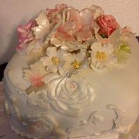 My first wedding cake for my best friend