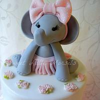 Pink Ruffles Baby Shower Cake