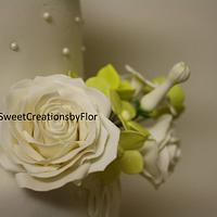 Gumpaste Flowers Wedding Cake