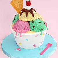Ice Cream Sundae Cake