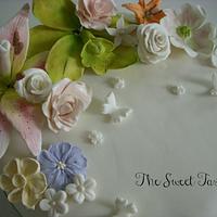 Flowers birthday cake