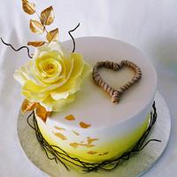 Wedding yellow cake