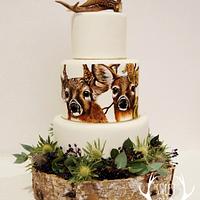White-tailed Deer Wedding Cake 