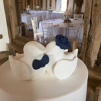 Rosette Ruffles Wedding Cake