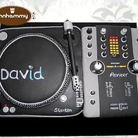 DJ mixer and turntable
