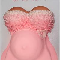 Pink belly cake