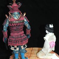 Samurai Warrior and Geisha Cake