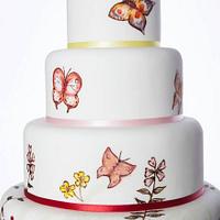 Butterfly cake - Hand painted