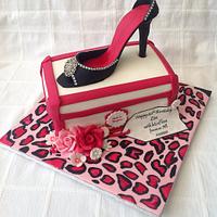 Hot Pink Shoe Cake