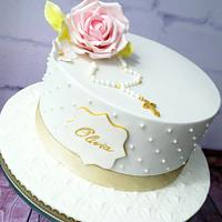Elegant Communion Cake