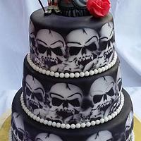 Svadobná torta- Skull cake
