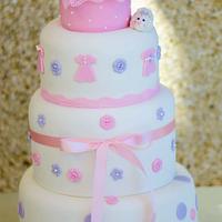 Dresses & Lace Baby Shower Cake