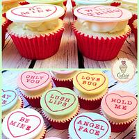 Conversation Love Heart Sweets Cupcakes!