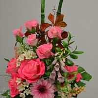 Free Formed sugar flower arrangement