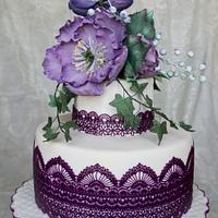  Anemone cake for 55-th birthday