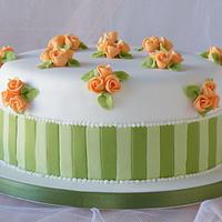 Peach and Green Cake