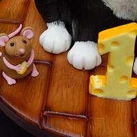 3D Cat and Mouse cake
