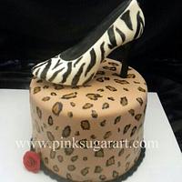 Zebra Shoe Leopard Cake