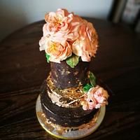 CHOCOLATE CAKE with flower