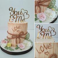 Romantic anniversary cake 