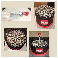 Dart Board Birthday Cake
