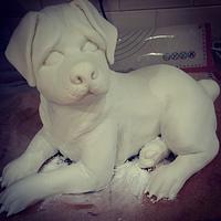 Sculpted Rottweiler Cake