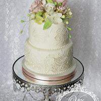 Lace Floral Cake