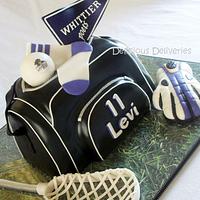 Lacrosse Gym Bag Cake