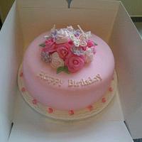 Rose & Butterfly Cake
