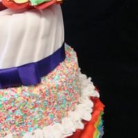 Rainbow Rose cake