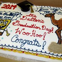 Comical Buttercream graduation cake