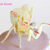 Floral Mantis Easter Cake