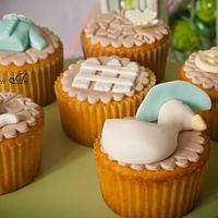 Cake Central Magazine Feature - Beatrix Potter Baby Shower Cookies/Cupcakes
