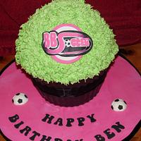 BB Soccer Giant Cupcake