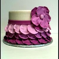 Purple petal cake