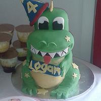 3D dinosaur cake
