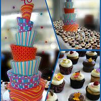 7 Tiered Topsy Turvy Cake