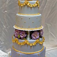 Purple Roses - Wedding cake 