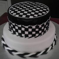 Black & White Checker Cake