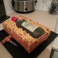 wine crate cake