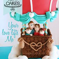 Your love lifts me - 3D Hot Air Balloon Cake
