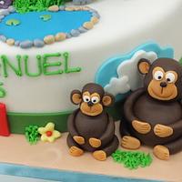 Jungle-themed cake