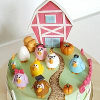 Happy chickens cake